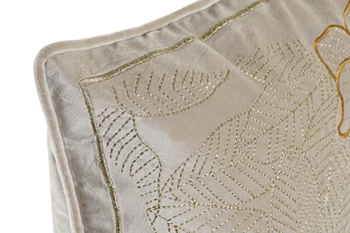 Coussin en polyester 45x45 cm de 600g avec broderie fleurs - 3
