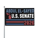 Abdul El-Sayed For Michigan U.S. Senate 2026 3 * 5 Ft Flag Single Sided Garden Banner398