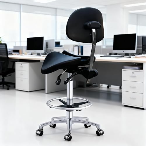 Taburete Pony Silla de Oficina con Ruedas