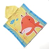 VIELSEITIG – Baumwoll-Poncho-Handtuch mit Kapuze für den mehrfachen Gebrauch. Ideal für Strand, Pool, Bad, Picknick, Reisen, Auto. Kinder können sich zudecken, aufsaugen, sich darauf legen, darauf sitzen, sich aufwärmen. Ein 