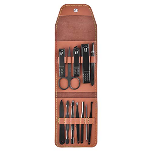 ZHIYE 12 Pcs Nail Clippers Set Stainless Steel Nail Clipper, Professional Nail Scissors Grooming Pedicure Kit Manicure, Cuticle Remover Tools - Image 8