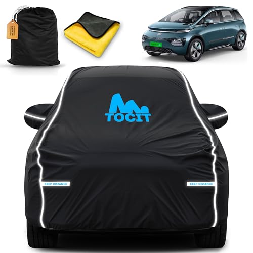 Image of MG Windsor Waterproof Long Life Car Cover with Safety Glow Reflective Strap, Premium Velvet Velour Fabric, Soft & Stretchable, Machine Washable, Tri-Stitch Custom Fit with Mirror Pocket