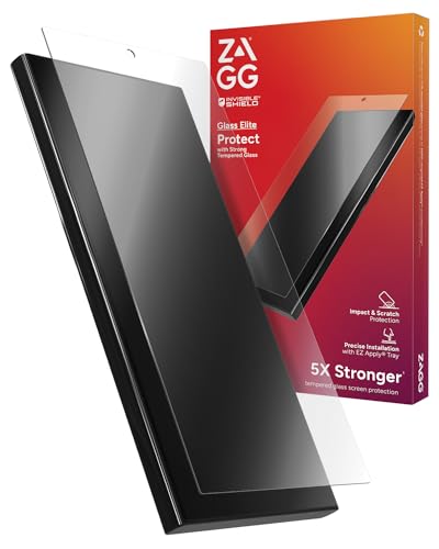 ZAGG InvisibleShield Glass Elite   Protector de pantalla para Samsung Galaxy S24 Ultra, a prueba de arañazos, a prueba de manchas, duradero, transparente