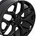 OE Wheels CV98B 22 Inch Rim Fits Silverado 1500 Snowflake Style 6x139.7 22x9 Satin Black - Hollander 5668 (1)
