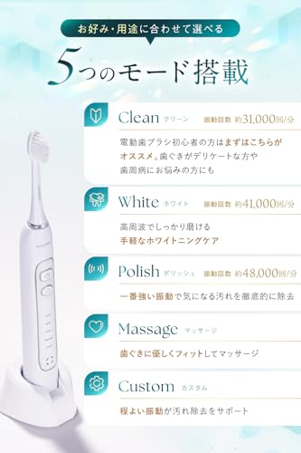 アロマノヴァ(AromaNova) 電動歯ブラシ AromaNova (ASA 白, 本体+替えブラシ) の商品画像 5