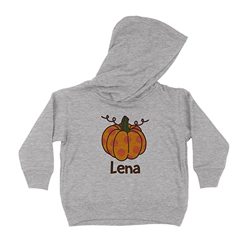 Pumpkin Megan Kids Hoodie Sweatshirt Toddler 5T Heather Grey
