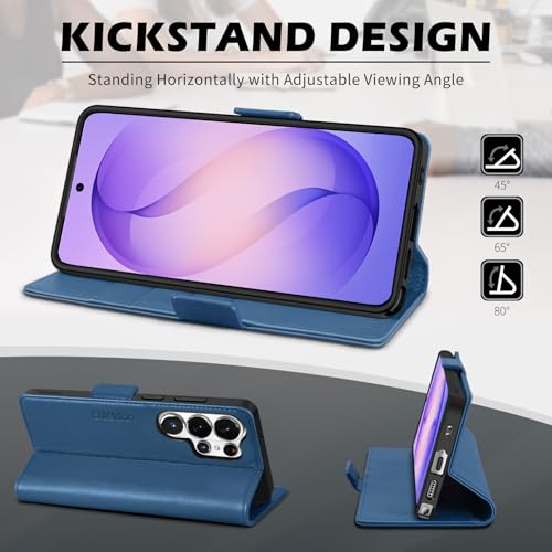 SHIELDON Genuine Leather Case Wallet for Galaxy S26 Ultra 6.9", Royal Blue by SHIELDON - Used condition - Image 5