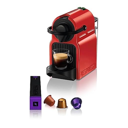 Nespresso Krups Inissia XN1005 - Cafetera monodosis de cápsulas Nespresso, 19 bares, apagado automático, color rojo | Ya disponible en tu tienda friki favorita! En mundofriki.es!