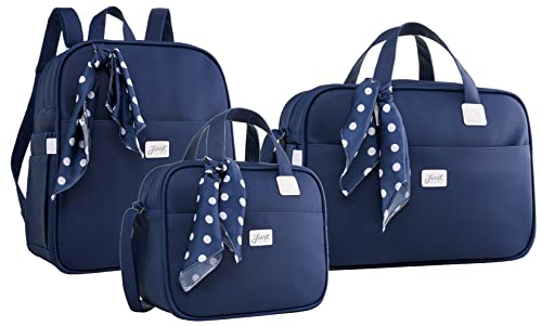 Kit Bolsas Maternidade, Mochila e Trocador Candy Just Azul