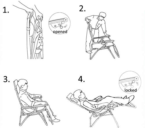 Chaise longue zéro gravité pour soulager le dos avec oreiller ergonomique de cou