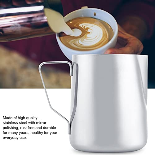 Jarro para café expresso a vapor, copo para espumar leite com espuma medidora para fazer café, cappu
