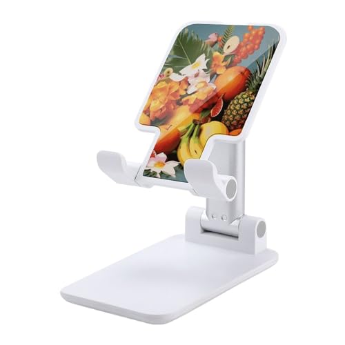 Support de téléphone pour bureau pliable et réglable au décor floral unique