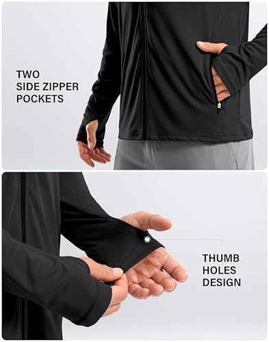 G Gradual Men's UPF 50+ Sun Protection Hoodie Jacket Lightweight Full Zip Hoodies Long Sleeve Shirts for Men Hiking Fishing4