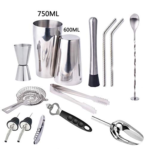 Set de Coctelera Premium de 14 Piezas Acero Inoxidable miniatura 2