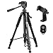Produktbild Fatorm Kamera Stativ, 155cm Tragbares Stativ mit Bluetooth-Fernbedienung und Phone Holder, Stativ Kamera mit 1/4" Schnellwechselplatte, Geeignet für Canon Sony Nikon und DSLR Kameras bis 5kg