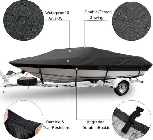 Housse de remorque de bateau robuste en polyester de 19-21FT - 4