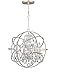 9025-os-cl-mwp Crystorama Solaris Chandelier - Hand-painted Wrought Iron Sphere - Clear Hand-cut Crystals