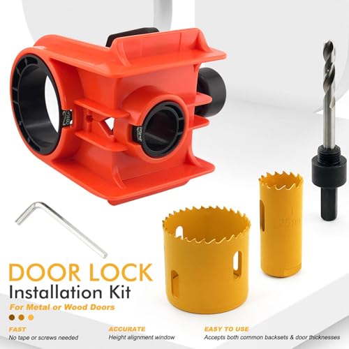 Kit de instalación de cerrojo con sierras de corona para puertas miniatura 5
