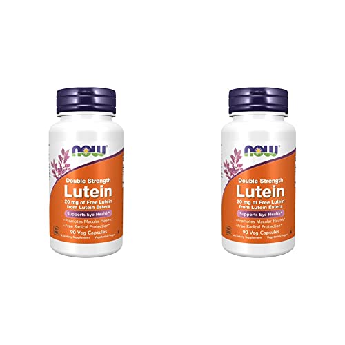 Now Supplements, Lutein 20 Mg With 20 Mg Of Free Lutein From Lutein Esters, 90 Veg Capsules (Pack Of 2) #TOP20