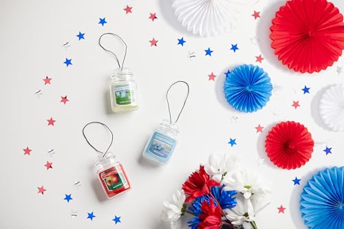 Image of Yankee Candle Car Air Fresheners, Hanging Car Jar Ultimate, Neutralizes Odors Up To 30 Days, Clean Cotton, 0.96 OZ (Pack of 1)