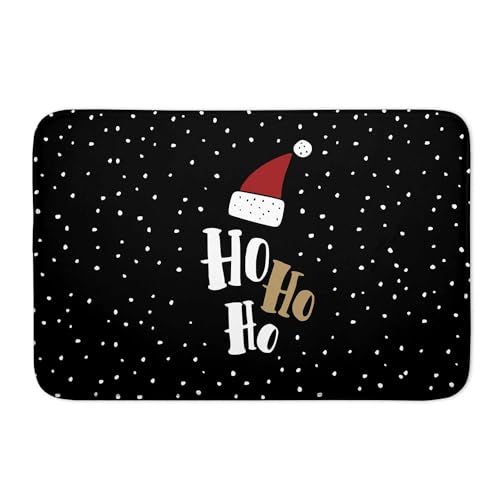 Tapete de Porta Entrada, Sala, Quarto Emborrachado Decorativo Ho Ho Ho 40x60 - Novadecora
