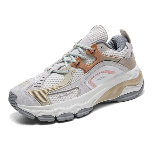 Sneakers for Men Mesh Upper Leather Lace Up Fashion Outdoor Sport Breathable Elastic Sole Casual Sneaker Tenis para Hombre Designer Running Shoes4