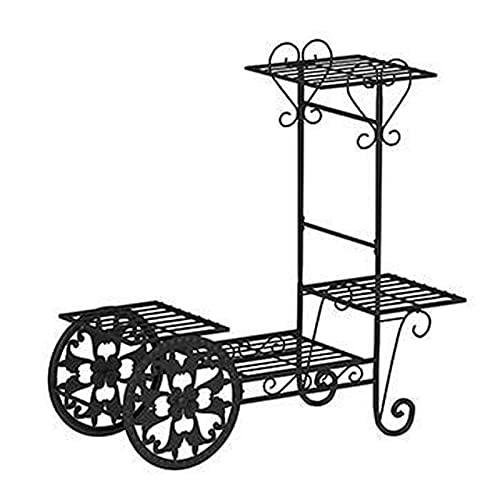 Soporte para Plantas Soporte para Plantas/Exhibición de Plantas Soporte para Macetas con Forma de Carro Soporte para Plantas de Metal para Interiores de Estilo Europeo Soporte para decoración de Bodas