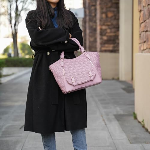 MKF Collection Shoulder Bag for Women, PU Leather Pocketbook Top-Handle Crossbody Purse Tote Satchel Handbag By Mia K4