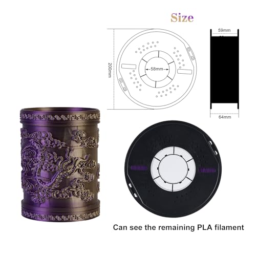 Image of Kingroon PLA Filament, Multicolor Silk PLA Filament, Dual Color 3D Printer Filament, 1.75 mm, Dimensional Accuracy + /- 0.03 mm, 1kg Spool(2.2lbs), Gold Purple