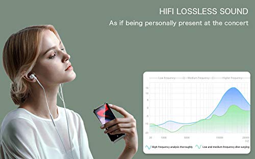 32GB Lettore MP3 con Bluetooth 4.2, Supereye 2.4 Pollici Portatile Lossless Sound Lettore MP3, con Radio FM/Registratore Vocale, Supporto espandibile fino a 64G (Cuffie e fascia da braccio inclusi)…