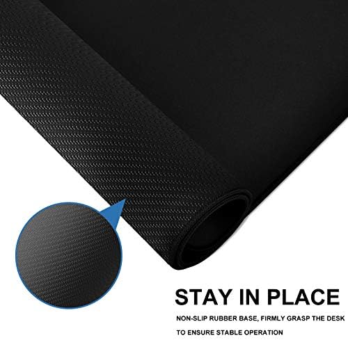 Amazon Brand Eono Large Gaming Mouse Mat, 800 x 300 x 3mm Extended Large Size Mouse Pad, Non-slip Rubber base, Waterproof Surface, Anti-Fray Stitched Edges, Compatible with Laser and Optical Mice
