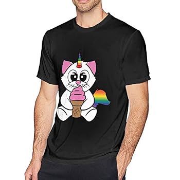 Apparel Ice Cream Meow Cat Man Short Sleeve Shirts Classic Book