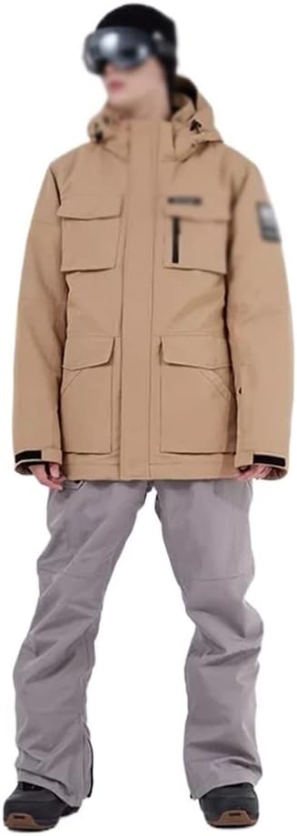 Winter Snow Trousers Jacket + Pants Warm Ski Suit Men's Outdoor Snowboard