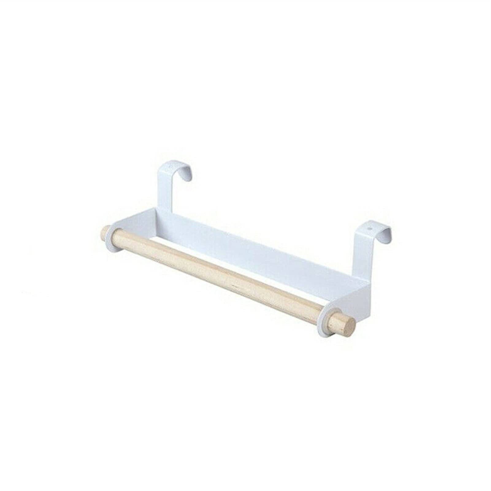 Paper Towel Holder Under Cabinet, Wooden Tissue Hanger Accessories Over Door Roll Rack Home Organizer Tools(B)