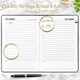 A5 Academic Diary 2025-2026 Page a Day, A5 Diary Day Per Page, Planner Appointment Books, Daily Planners for School Office Supplies - Black - Image 5