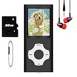 MP3 Player / MP4 Player, Hotechs MP3 Music Player with 32GB Memory SD Card Slim Classic Digital LCD