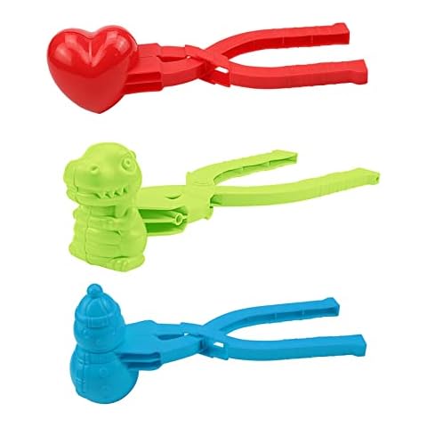 nvtuuer Snowball Maker Winter Snowball Shape Toy Plastic Sandball Snowball Clip for Children Outdoor Play Snow, Outdoor Fast Snowball Making Machine (C, Pack of 3) Cover