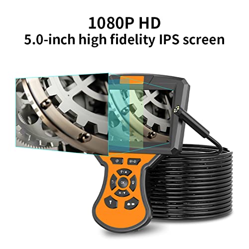 XJJY Single & Dual Lens Inspection Camera Endoscope met 5"IPS LCD-scherm 8mm HD Borescope Riolering Camera met LED-zaklamp,Dual lens,5M - Image 4