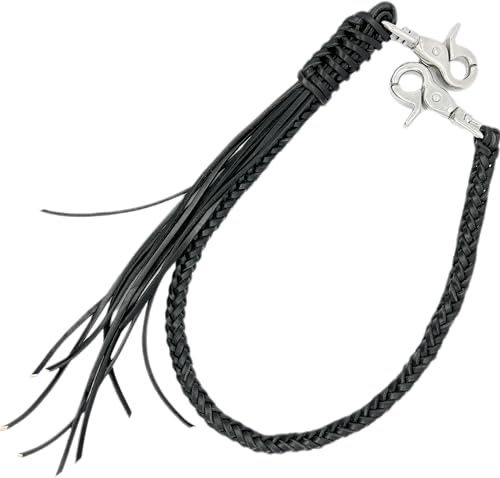 Braided Genuine Leather Wallet Chain With Swivel Trigger Snap ，Stylish Biker Punk Key Chain For Men3