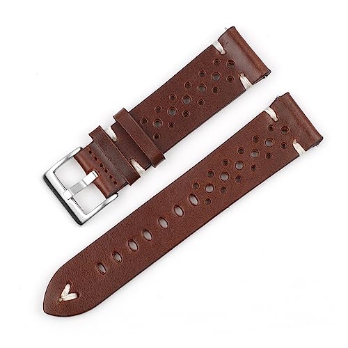 Vintage Leather Strap Watch Band 18mm 20mm 22mm 24mm Handmade Watch Bracelet Accessories Hollow Split Watchstrap For Men