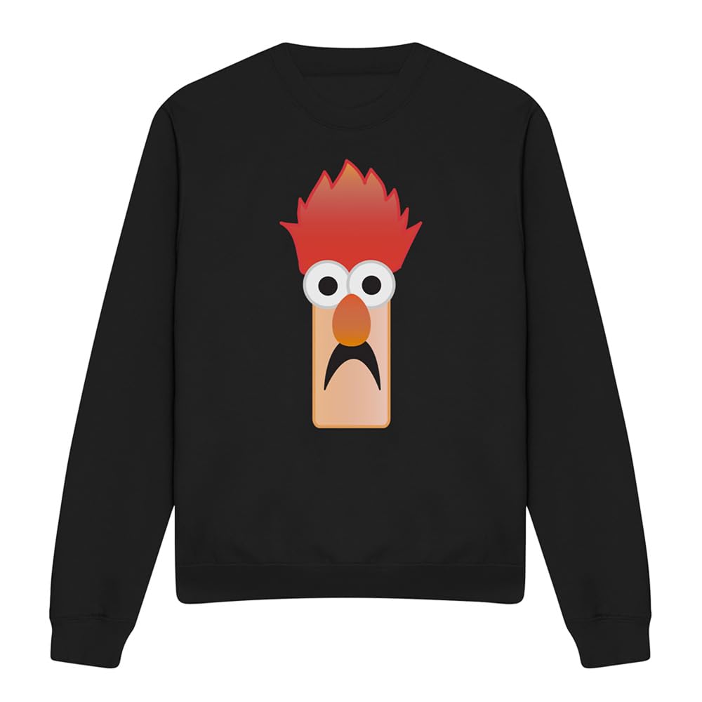 Muppets Disney The Beaker Face Unisex Sweatshirt, Black, Large