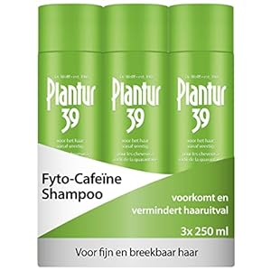 Plantur 39 Cafeïne Shampoo voorkomt en vermindert haaruitval 3x 250ml | Voor fijn broos haar | Unieke galenische formule ondersteunt haargroei