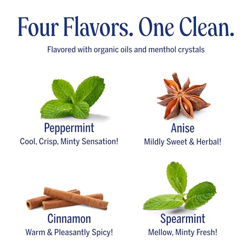 Image of Dr. Bronner's All-One Toothpaste 4 Pack Variety - (Peppermint, Spearmint, Cinnamon, Anise, 5oz Each) - 70% Organic Ingredients, SLS Free Toothpaste, Fluoride Free, Natural, Vegan, for Sensitive Teeth