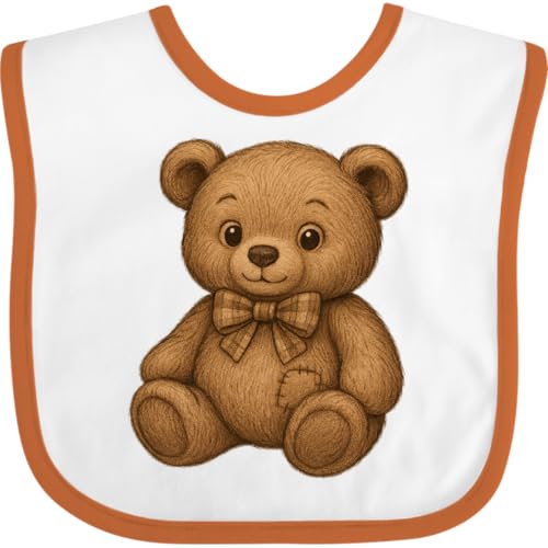 inktastic Adorable Teddy Bear Sketch Vintage Charm Baby Bib