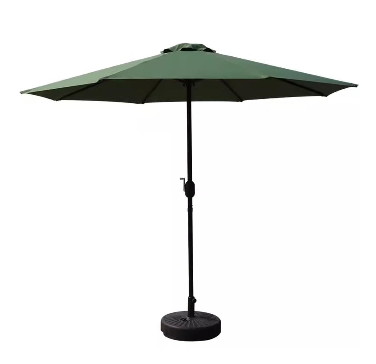 LYGSWDB Parasol ogrodowy Parasol stołowy na zewnątrz Parasol 8,8 stopy Zewnętrzny aluminiowy parasol ogrodowy Parasol z okrągłą żywiczną podstawą pod parasolkę Korbowy podnośnik rynkowy Parasol