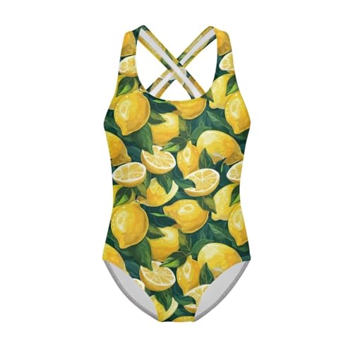 Image of JEOCODY Swimsuit for Girls One Piece Bathing Suit for Teens Crossback Hawaiian Beach Swimwear