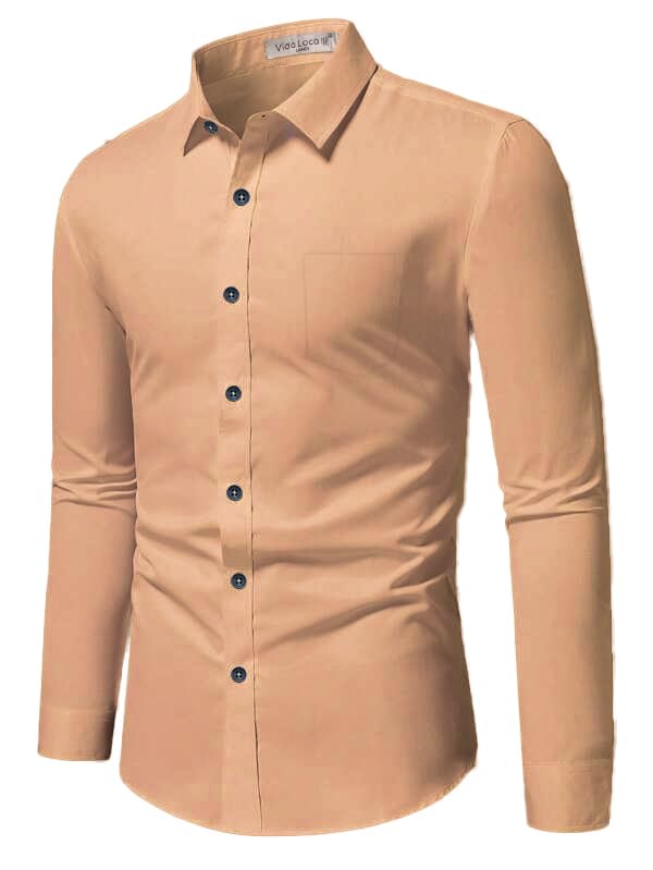 Image of Vida Loca Full Sleeve Spread Collar Cotton Blend Casual, Festival Stylish Slim fit Shirt for Men and Boys.