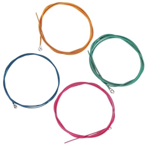 HOLIDYOYO 4個 弦エレキベース弦 スチールニッケル合製 電気ベースアクセサリー 軽量で持ち運び便利