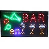 CHENXI NEW ANIMATED BAR/BEER/WINE/LIQUOR NEON LED STORE OPEN SIGN 19 X 10 Inch (48 X 25 CM) ON OFF S