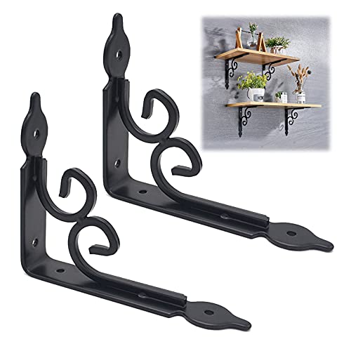 Supports d'étagères métalliques robustes équerres d'angle 90° de 29x24 cm avec vis
